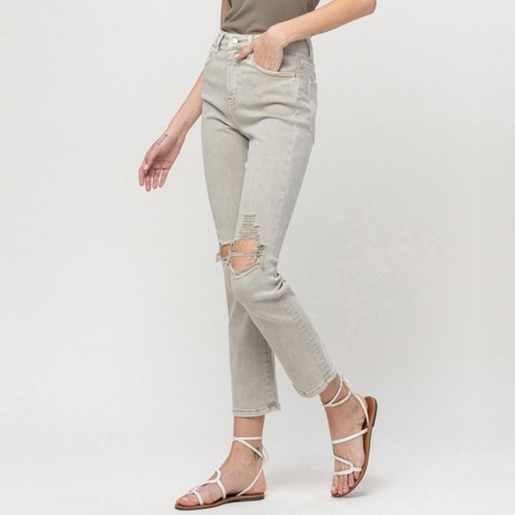 *NEW* Vervet by Flying Monkey Super High-Rise Slim Straight Jeans - Picture 7 of 13